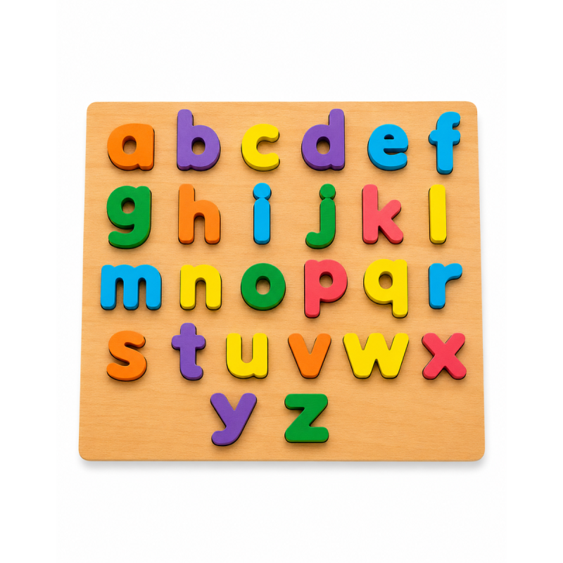 Small Wooden Small ABCD Puzzle Board for Kids – Colorful Alphabet Learning Educational Toy for Boys & Girls (3+ Years)