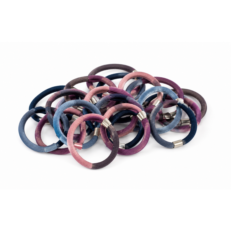 Hair Elastic Bands with Metal Clasp for Women & Girls (Pack of 20) | Soft Stretch Ponytail Holders | No Damage Hair Ties | Multicolor Hair Accessories
