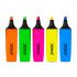 DOMS Super Neon Highlighter Pens Set of 5 | Assorted Fluorescent Colors | Chisel Tip | Fast Dry Ink | Office, School & Study Marker