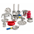 Steel Kitchen Set for Kids – Stainless Steel Cooking Utensils Toy Set with Gas Stove & Accessories, Pretend Play Kitchen Set for Boys & Girls (Multicolor)