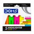 DOMS Super Neon Highlighter Pens Set of 5 | Assorted Fluorescent Colors | Chisel Tip | Fast Dry Ink | Office, School & Study Marker