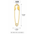 Gold Safety Pin Hair Clip for Women | Large Metal Hair Pin | Elegant Bun Holder Hair Accessory | Fashion Hair Clip for Daily Wear, Party & Wedding | 14 cm