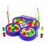 Fishing Game Toy for Kids Boys & Girls with Rotating Board, 32 Fish & 4 Fishing Rods | Musical Fish Catching Game Toy