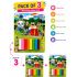 Pack of 3 Colorful Modelling Clay Set for Kids with Shape Cutters | 8 Assorted Non-Toxic Clay Sticks | DIY Art & Craft Learning Toy | Ages 3+