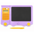 Kids LCD Writing Tablet with Calculator – Colourful Purple Drawing & Writing Board with Stylus Pen, Reusable Erasable Screen, Educational Learning Toy for Boys & Girls 3+ Years