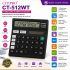 CITIPRO CT-512WT 12 Digit Check & Correct Calculator | Desktop Electronic Calculator with Large Display, Solar & Battery Powered | Office, School & Business Use