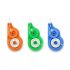 Correction Tape Dispenser Pack of 3 | 12m x 5mm Smooth Rolling Correction Tape | Instant Dry White Correction Roller | Office, School & Home Stationery