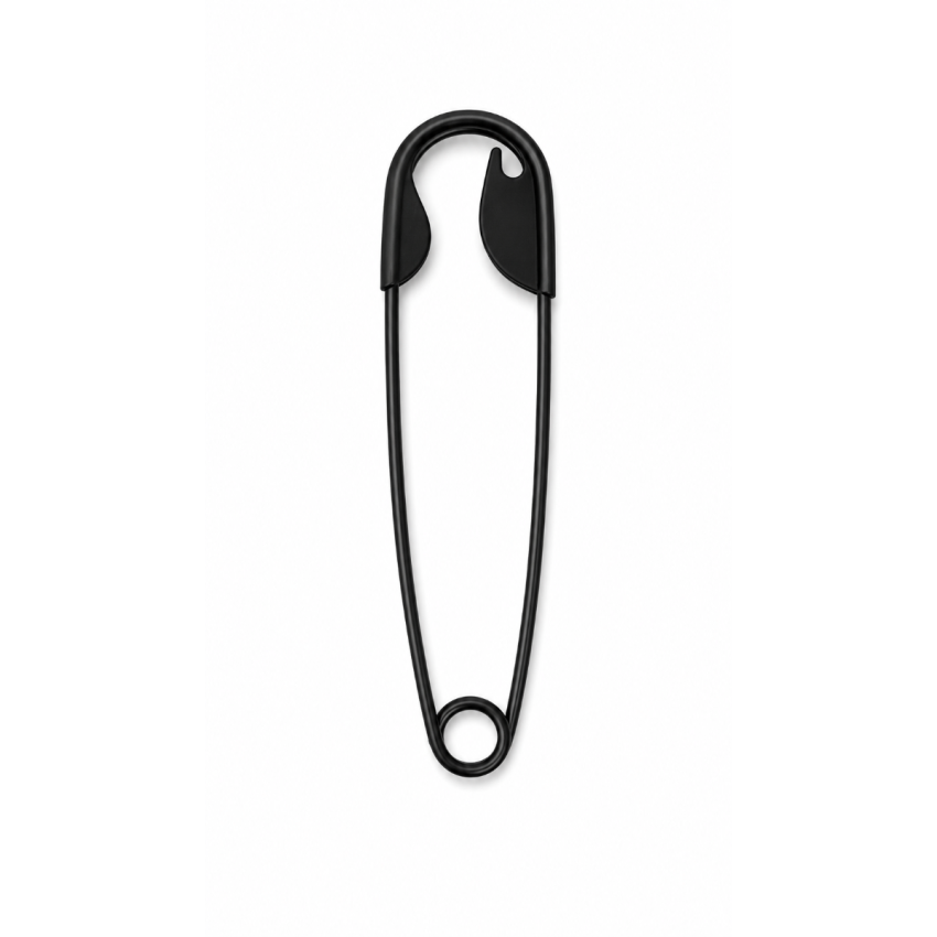 Premium Black Safety Pin Hair Clip for Women & Girls | Large Bun Holder Hair Pin | Strong Grip Hair Styling Clip | 14 cm Matte Finish Hair Accessory