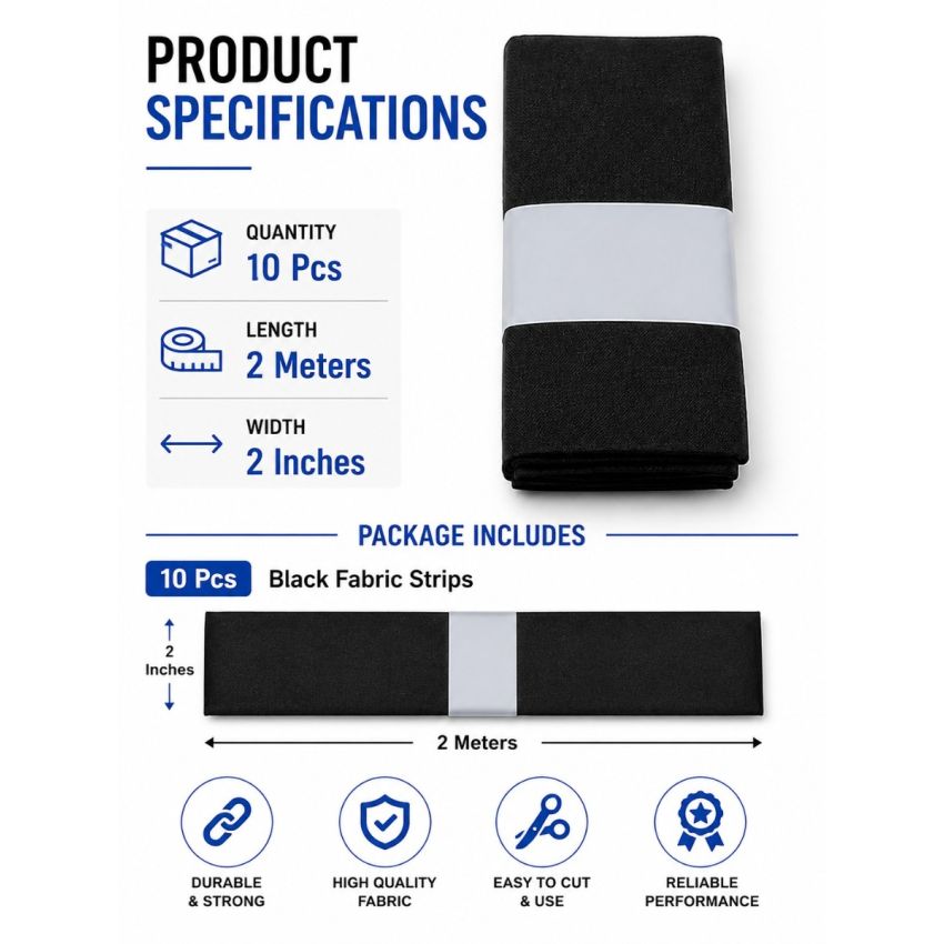 Super Star Hair Ribbon Black for Girls & Women | Premium Satin Fabric Ribbon for Hair Braiding, Ponytail, School Uniform, Dance & Festival Hairstyles