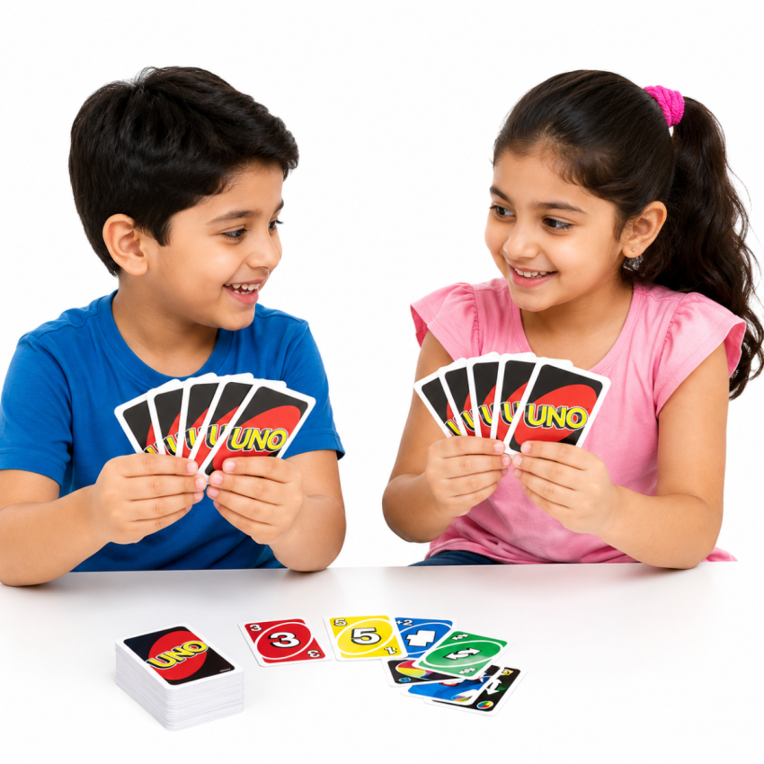UNO Playing Cards Pack of 2 for Kids & Family – Color Matching Strategy Card Game for Boys, Girls & Adults (7+ Years)