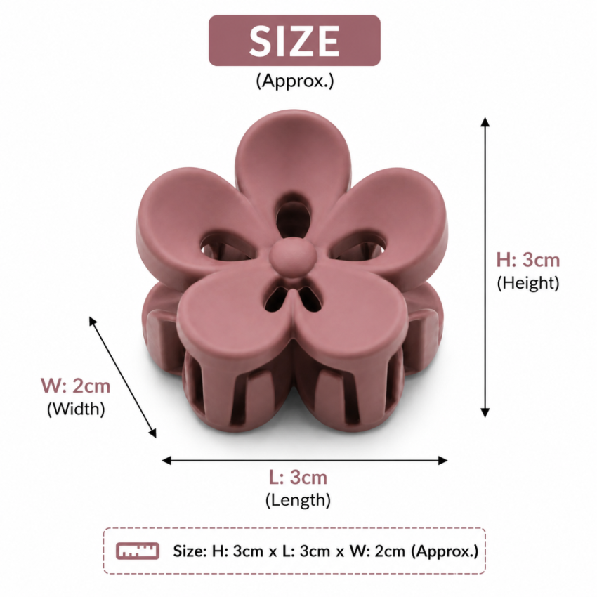 Pack of 12 Flower Shape Mini Hair Claw Clips for Women & Girls | Matte Finish Strong Hold Hair Clutch Clips | Multicolor Cute Hair Accessories