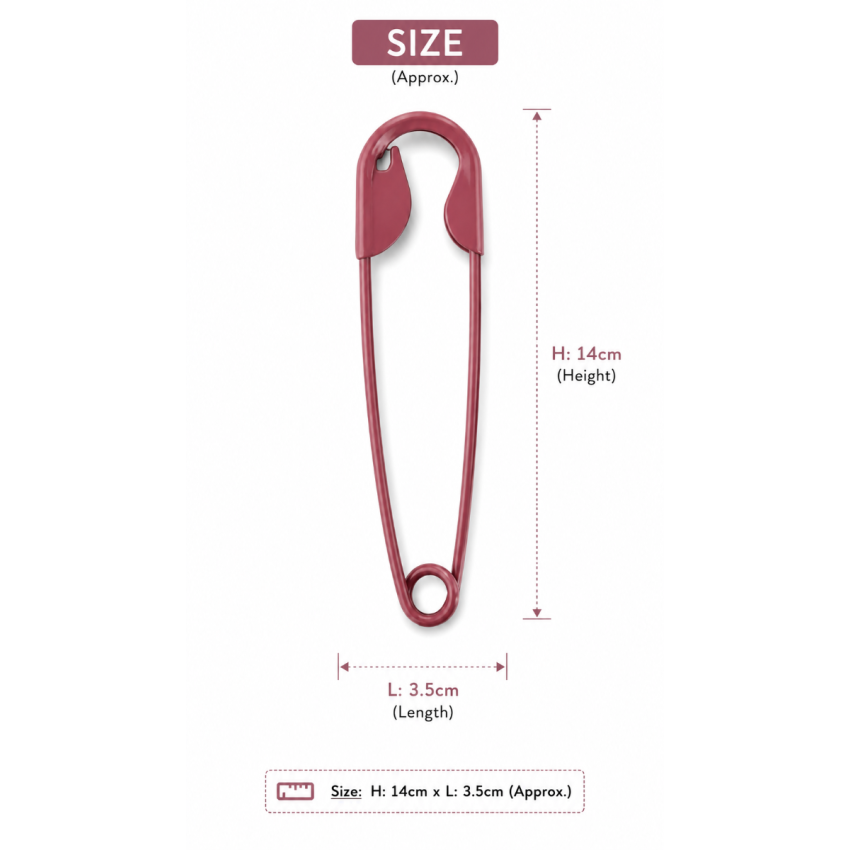 Large Safety Pin Hair Clip for Women | Bun Hair Pin with Strong Hold | Stylish French Hair Pin for Long & Thick Hair | Elegant Hair Bun Clip for Daily Wear, Office & Party | Hair Styling Accessory