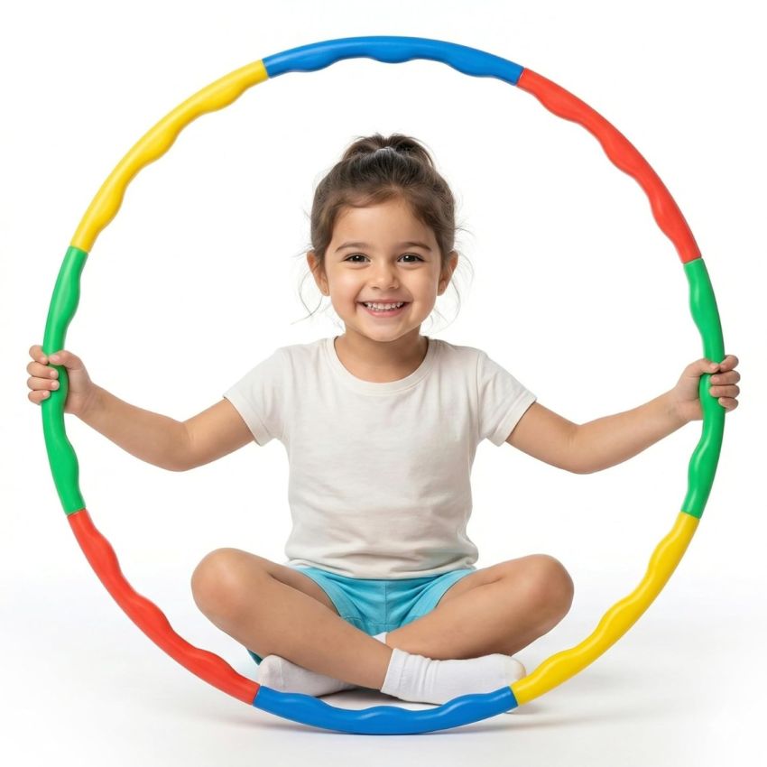 Kids Hula Hoop Toy | Colorful Snap Fit Hoop Set | Detachable Plastic Exercise Hoop for Kids | Indoor Outdoor Fun Fitness Toy for Boys & Girls (3+ Years)
