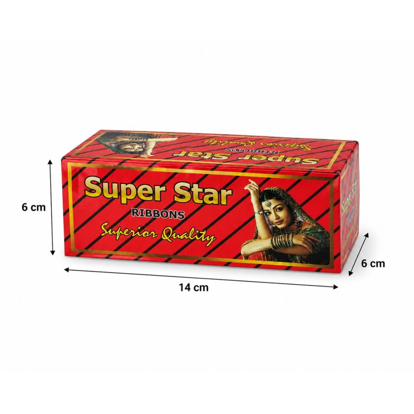 Super Star Hair Ribbon Black for Girls & Women | Premium Satin Fabric Ribbon for Hair Braiding, Ponytail, School Uniform, Dance & Festival Hairstyles