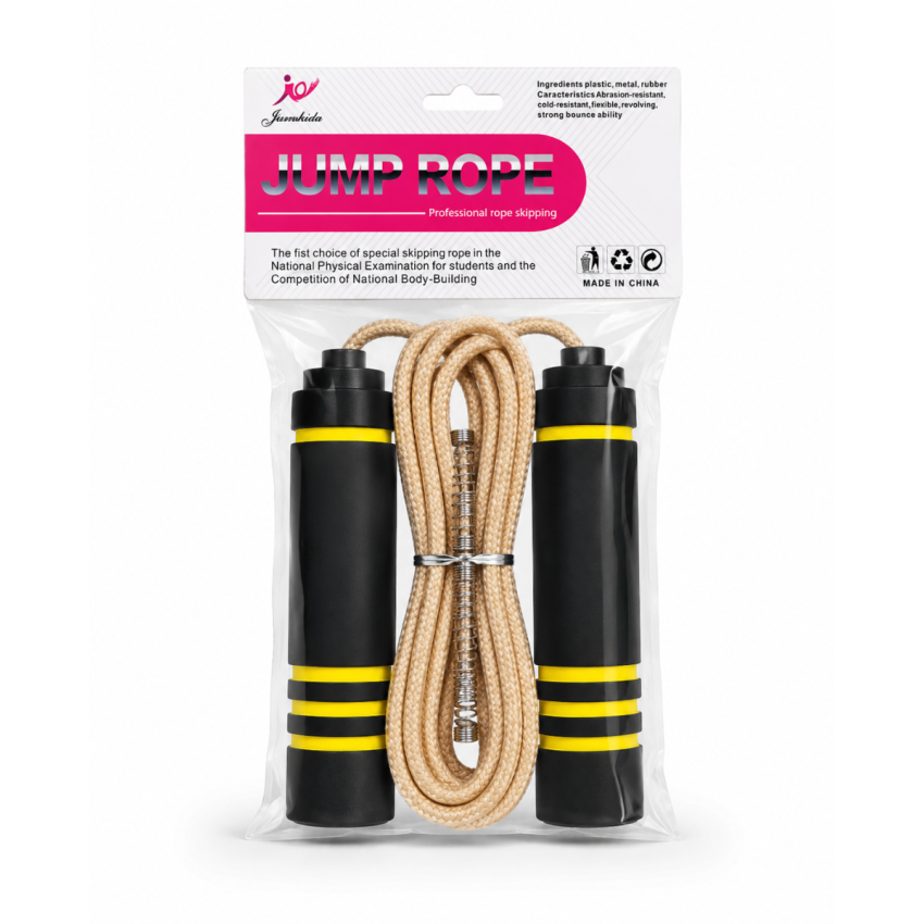 Adjustable Jump Rope for Fitness & Exercise | Speed Skipping Rope with Comfortable Grip Handles | Cardio Workout Rope for Men, Women & Kids