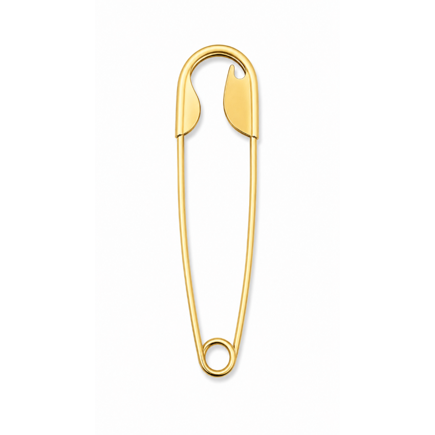 Gold Safety Pin Hair Clip for Women | Large Metal Hair Pin | Elegant Bun Holder Hair Accessory | Fashion Hair Clip for Daily Wear, Party & Wedding | 14 cm