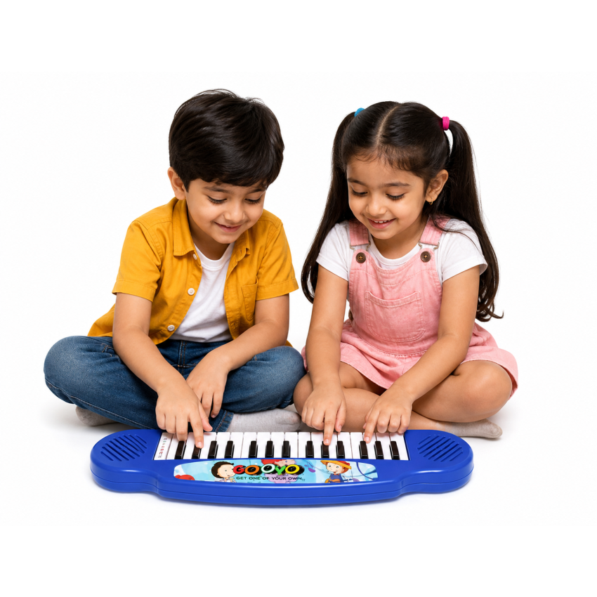 Kids Piano Keyboard Toy with Music & Sound, Mini Electronic Musical Toy for Boys & Girls, Learning & Educational Keyboard (Blue)