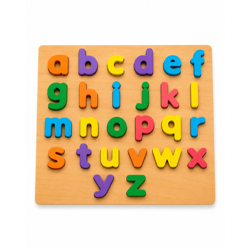 Small Wooden Small ABCD Puzzle Board for Kids – Colorful Alphabet Learning Educational Toy for Boys & Girls (3+ Years)