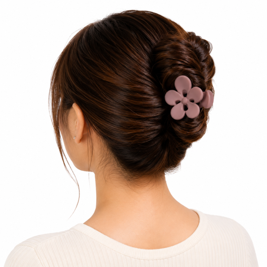 Pack of 12 Flower Shape Mini Hair Claw Clips for Women & Girls | Matte Finish Strong Hold Hair Clutch Clips | Multicolor Cute Hair Accessories
