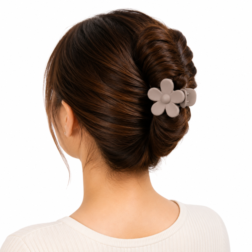 HUI Flower Hair Claw Clips for Women (Pack of 12) | Mini Matte Daisy Hair Clips | Strong Hold Non-Slip Hair Clutch Clips | Cute Korean Style Hair Accessories for Girls | Floral Hair Jaw Clips | Multicolor