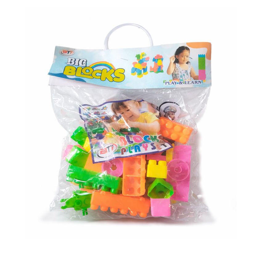 Big Building Blocks Toy Set for Kids | Colorful Jumbo Plastic Blocks | Educational Learning & Stacking Toy | Creative Play Set for Boys & Girls (3+ Years)