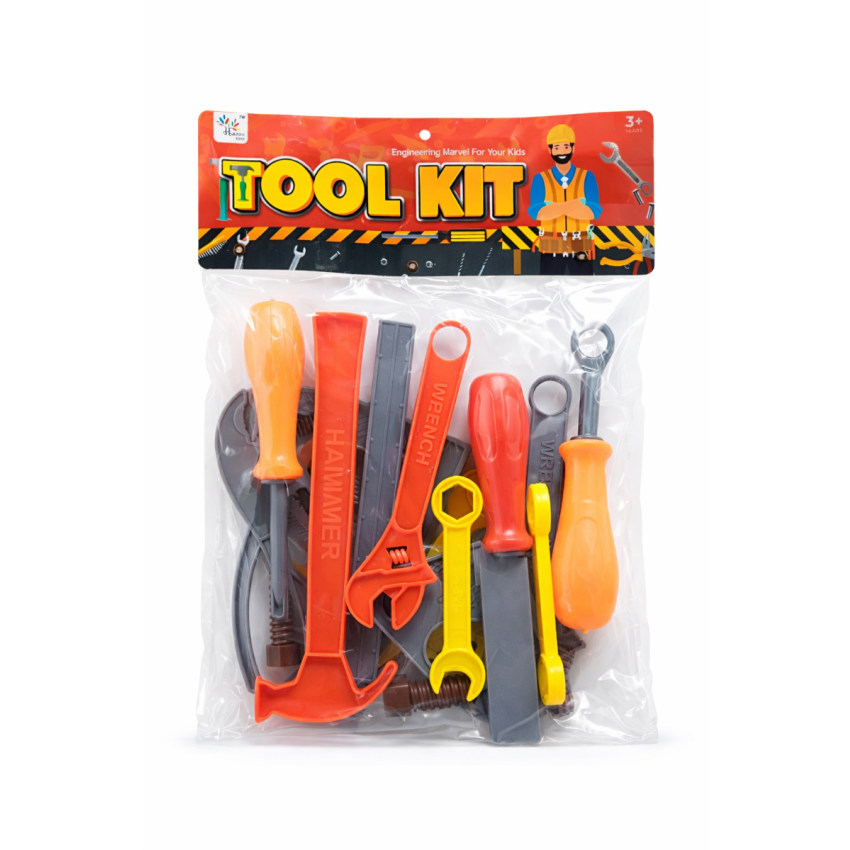 Kids Tool Kit Toy Set | Colourful Construction Tools Play Set for Kids | Pretend Play Engineering Toy with Hammer, Wrench & Screwdriver | Educational Toy for Boys & Girls (3+ Years)