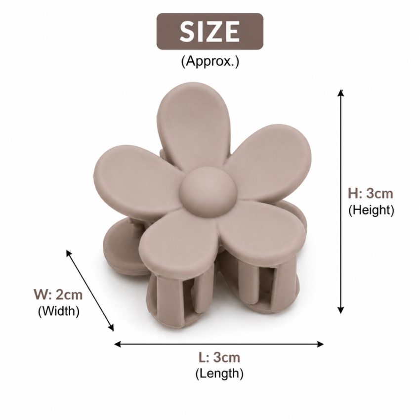 HUI Flower Hair Claw Clips for Women (Pack of 12) | Mini Matte Daisy Hair Clips | Strong Hold Non-Slip Hair Clutch Clips | Cute Korean Style Hair Accessories for Girls | Floral Hair Jaw Clips | Multicolor