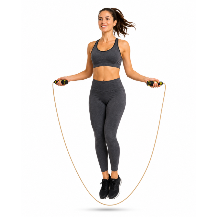 Adjustable Jump Rope for Fitness & Exercise | Speed Skipping Rope with Comfortable Grip Handles | Cardio Workout Rope for Men, Women & Kids
