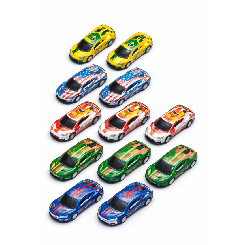 Vibrant Racing Toy Cars Set for Kids (Pack of 12) | Colorful Pull Back Mini Cars | Die-Cast Style Racing Cars for Boys & Girls Age 3+ | Gift Toy Set