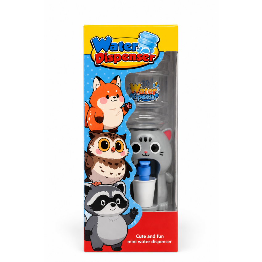 Cute Mini Toy Water Dispenser for Kids with Cup | Colourful Pretend Play Water Cooler | BPA-Free Plastic Educational Toy | Mini Water Dispenser Gift for Boys & Girls