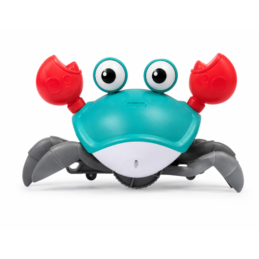 Rechargeable Musical Walking Crab Toy for Kids with LED Lights & Obstacle Avoidance | USB Charging Cartoon Electric Crab Toy for Boys & Girls
