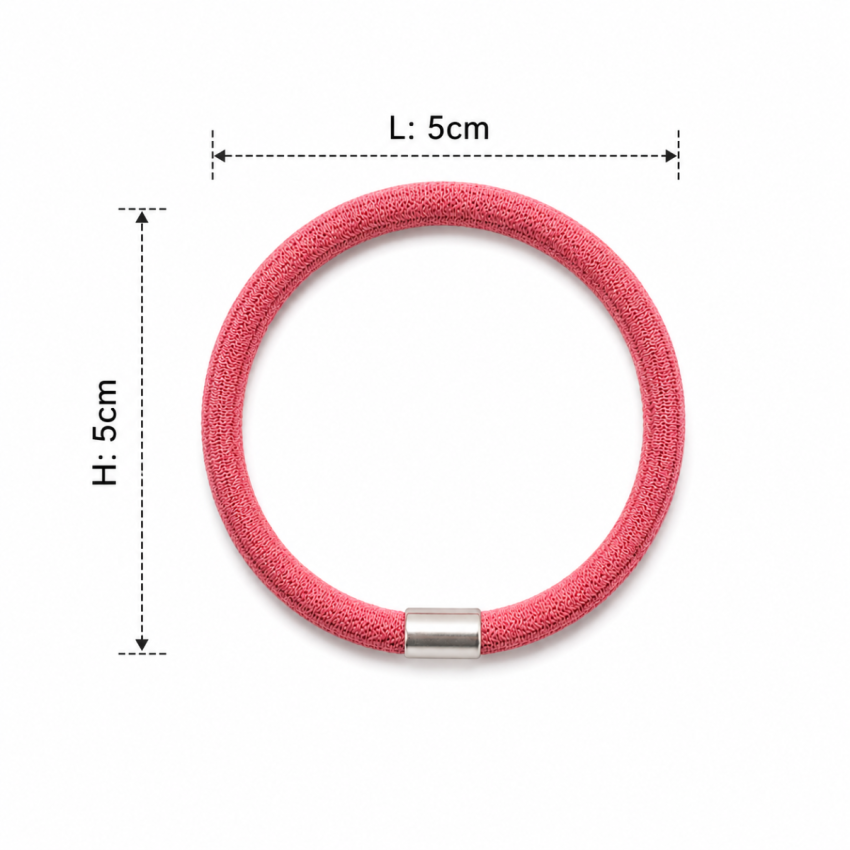 Hair Elastic Bands with Metal Clasp for Women & Girls (Pack of 20) | Soft Stretch Ponytail Holders | No Damage Hair Ties | Multicolor Hair Accessories