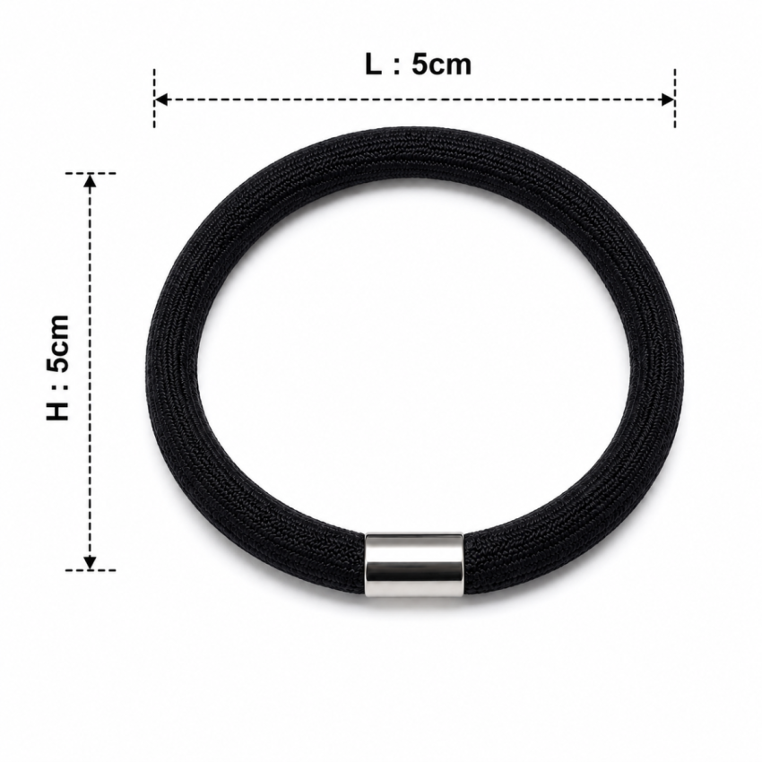 Black Hair Ties Band for Women & Girls | Soft Stretch Elastic Ponytail Holders | No Damage Hair Bands | Daily Use Hair Accessories | Pack of 20