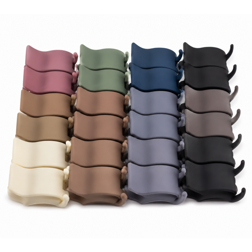 Pastel Plastic Hair Claw Clips for Women & Girls (Pack of 24) | Matte Strong Hold Mini Hair Clamps | Multicolor Hair Accessories for Daily Use