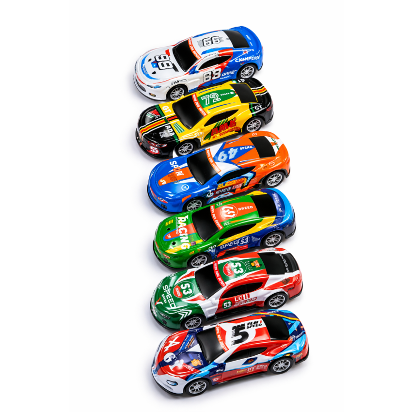 Die-Cast Race Cars Set for Kids (Pack of 6) | Pull Back Metal Toy Cars with Packaging | Mini Racing Cars for Boys & Girls Age 3+ | Gift Toy Set