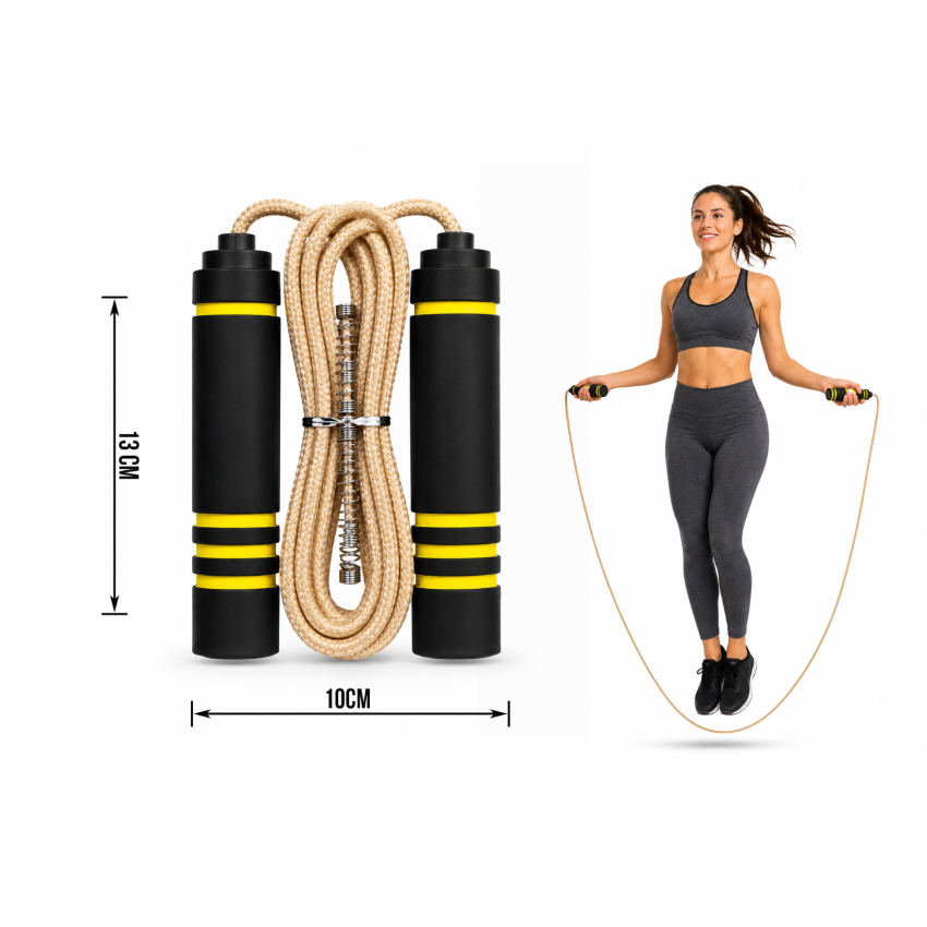 Adjustable Jump Rope for Fitness & Exercise | Speed Skipping Rope with Comfortable Grip Handles | Cardio Workout Rope for Men, Women & Kids