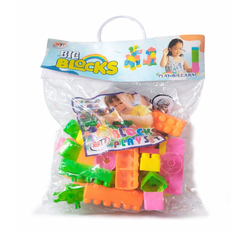 Big Building Blocks Toy Set for Kids | Colorful Jumbo Plastic Blocks | Educational Learning & Stacking Toy | Creative Play Set for Boys & Girls (3+ Years)