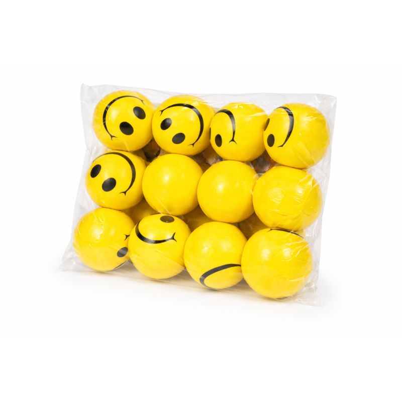 Smiley Face Stress Balls for Kids (12 Pcs) | Soft Squeeze Emoji Balls for Fun & Stress Relief | Bouncy Toy Balls for Kids | Return Gift Party Toys for Boys & Girls